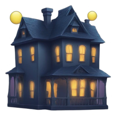 haunted house sticker