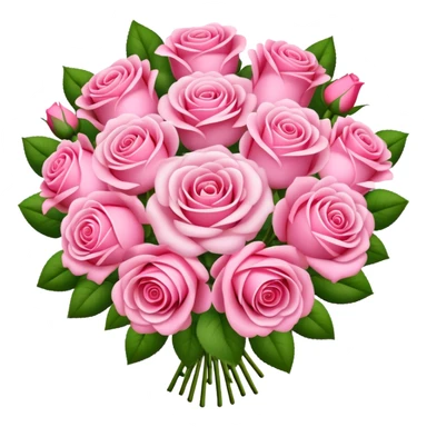 Huge pink flower bouquet with different flowers and pink tones and roses sticker