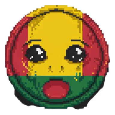 crying emoji face with Afghanistan flag colors sticker