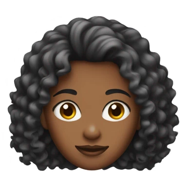 Girl with brow curly hair sticker
