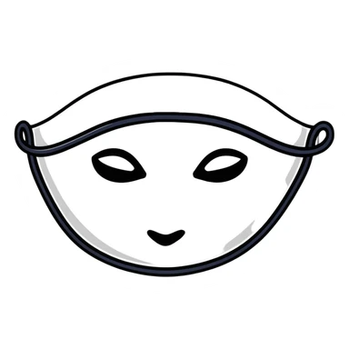 minimalist black superhero eye mask sticker