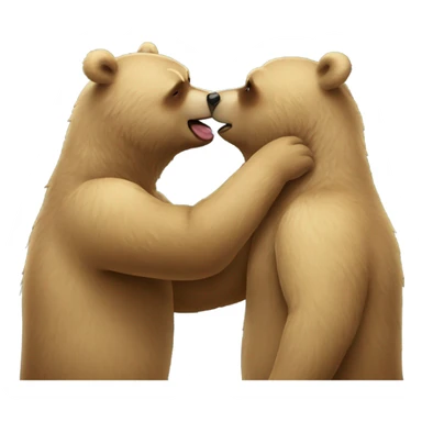 Bear kiss  sticker