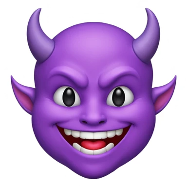 purple devil kiss emoji sticker
