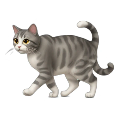 cat walking away sticker