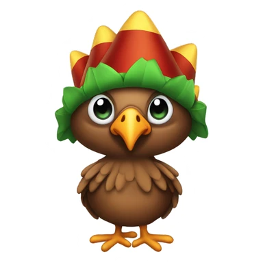 Turkey wearing a elf costum sticker