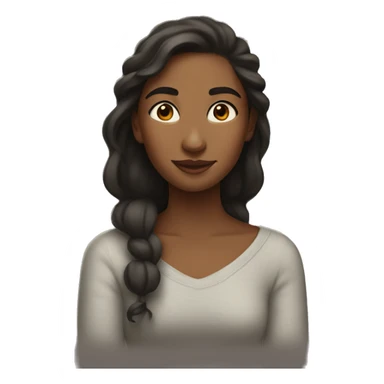 An woman in her 20s affectionately embracing herself sticker