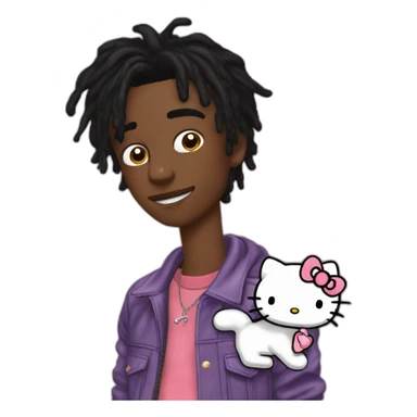 Hello kitty mixte playboi carti the rapper sticker