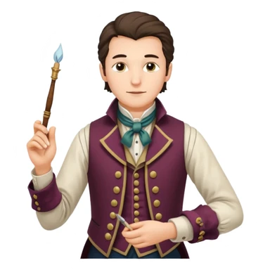 white townsman 18th century sticker