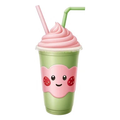 Strawberry matcha milk teab sticker