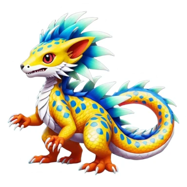Colorful Exotic Pokémon-Digimon-Monster-Beast-Fakémon-hybrid-creature (full body) sticker