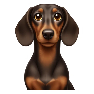 brown dachshund with long hair sticker
