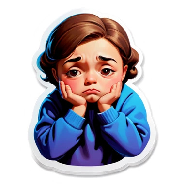 Sad person  sticker