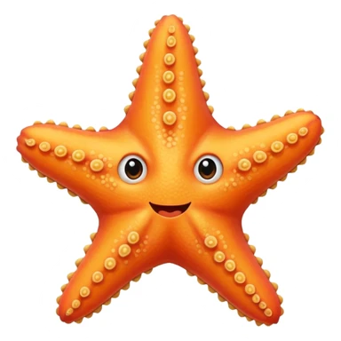 Peach starfish  sticker