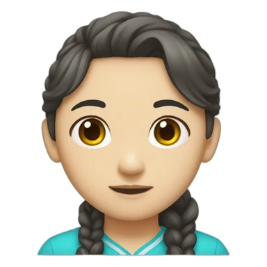 Chinese guy and Kazakh girl standing with each other sticker