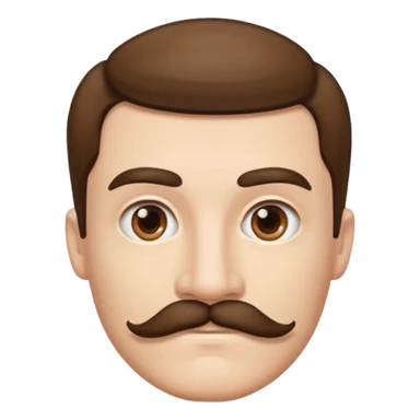 A person with a very square mustache and a side part  sticker