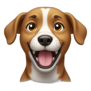 excited dog sticker