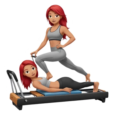 Pilates + red hair + white girl + reformer sticker