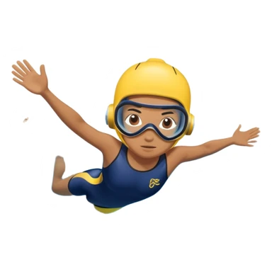 determined pool diver dives into a pool of confidence blue water  sticker