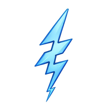 Blue lightining sticker