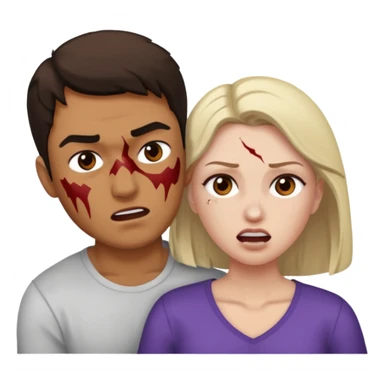 hombre golpeando a mujer sticker