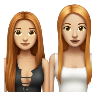 Lindsay Lohan with Ginger dark Long straight Hair sticker