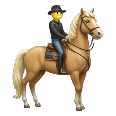 Chat sur un cheval sticker