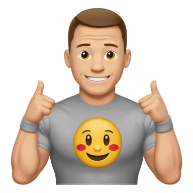 John cena emoji wearing t-shirt u cant c me sticker