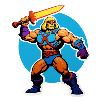 He man battle cat sticker