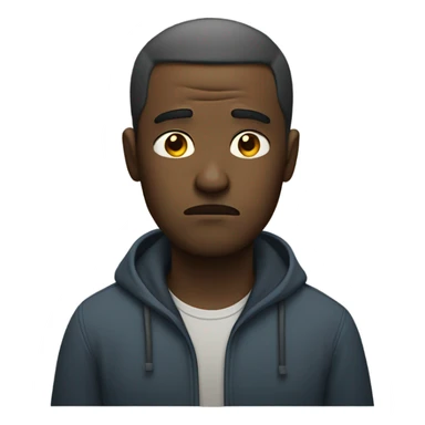 White man sulking  sticker