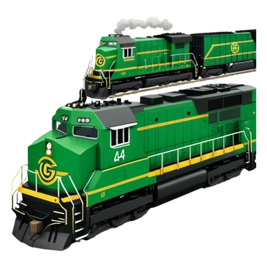 Locomotive (Freight) - GE ES44AC (Model Year: 2021) (Iconic colour: Green and black) sticker