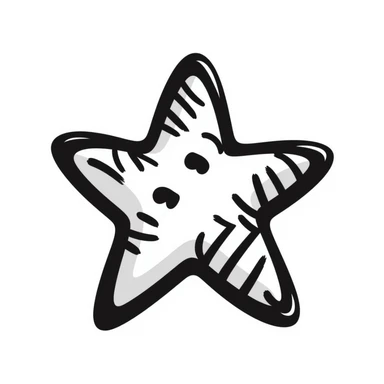 hand drawn star sticker