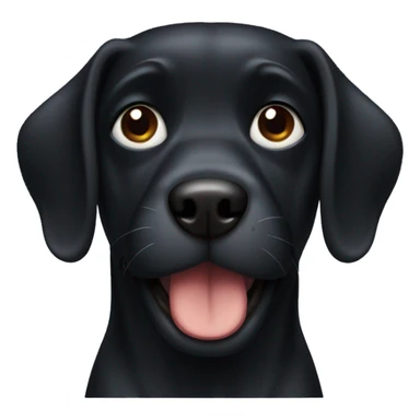 Upset black dog  sticker