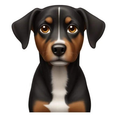 Black and brown Curr dog sticker