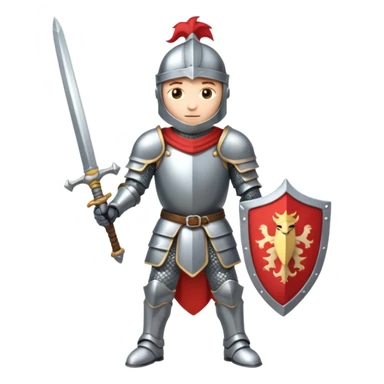 brave knight full body sticker