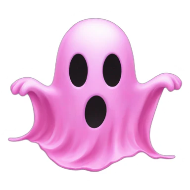 pink halloween ghost sticker
