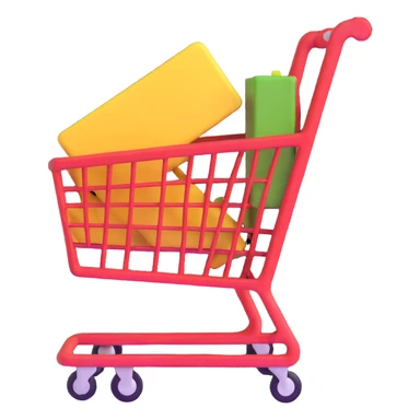 shopping cart with furniture sticker