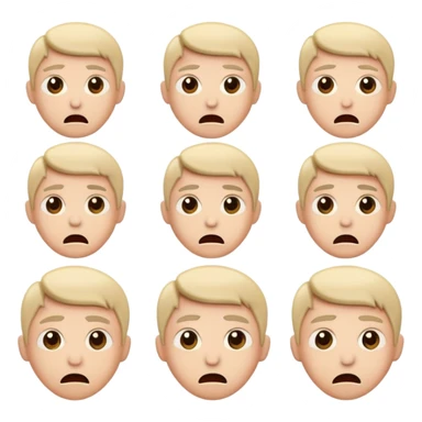 basic human emotions faces - happy, sad, angry, surprised, afraid sticker