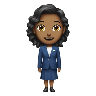 A girl in all democrat clothes  sticker