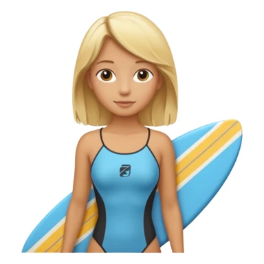 Girl with surfboard sticker