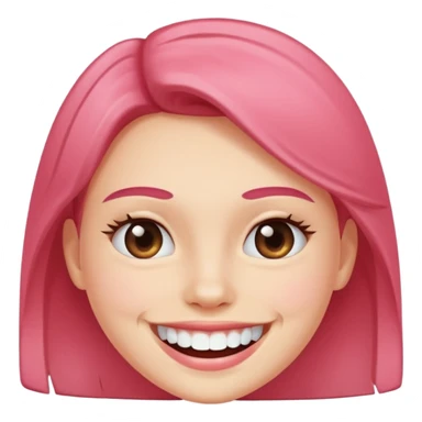 white tooth with a blushing smile sticker