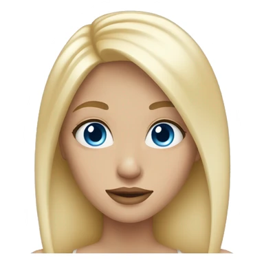 Blonde girl with blue eyes with clean girl vibe sticker