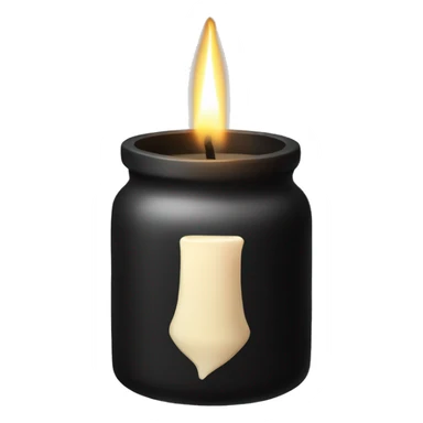 candle in a black jar sticker