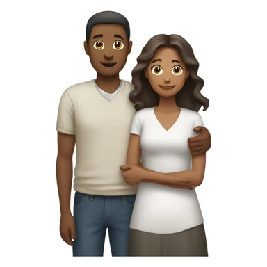 woman and ma hands romantic sticker