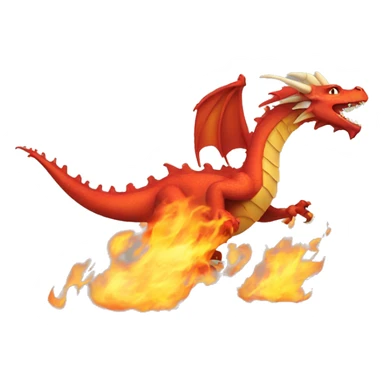dragon breathing fire sticker