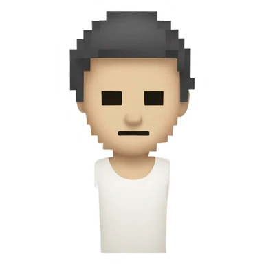 Minimalist depression-themed emoji Pixel perfect sticker