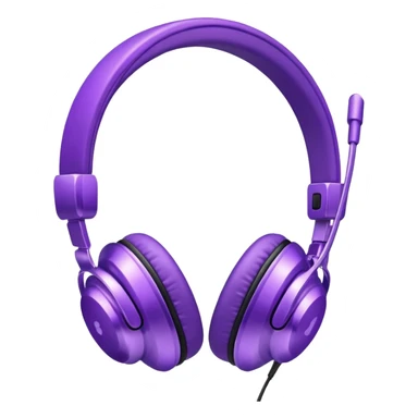 glitter purple headset sticker