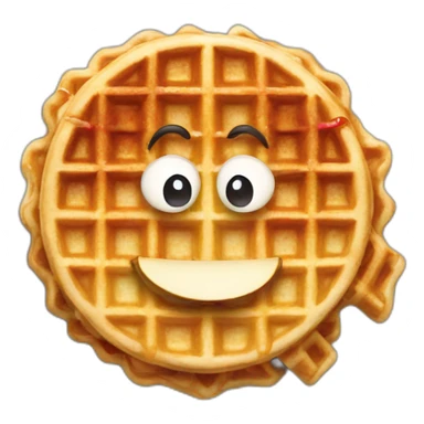 waffles with apple compote on top sticker
