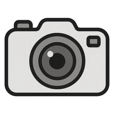 simple light coloured camera icon, minimal design, transparent background sticker