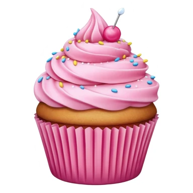 Cupcake with pink icing sticker