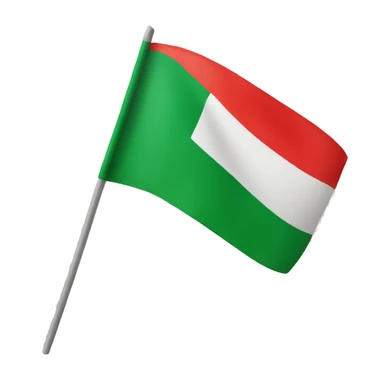 Red white and green flag with a sun in the middle sticker